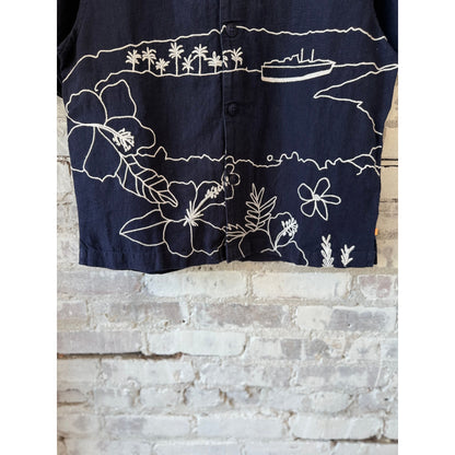 Veloso Landscape Shirt - Navy - DUNE + SALT