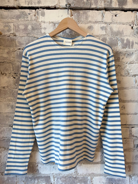 Striped Longsleeve – Stone Blue