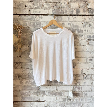 Hemp Jersey Oversized SS Crew - White - DUNE + SALT