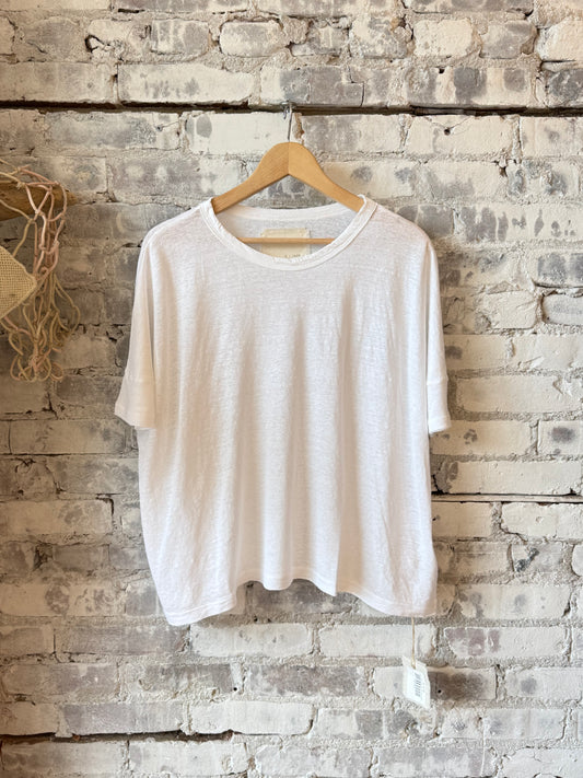 Hemp Jersey Oversized SS Crew - White - DUNE + SALT