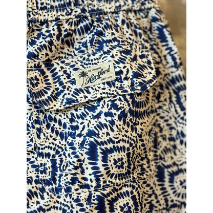 Hartford Men's Nylon Woven Swimshort - Indigo/Cream Light Slate Gray