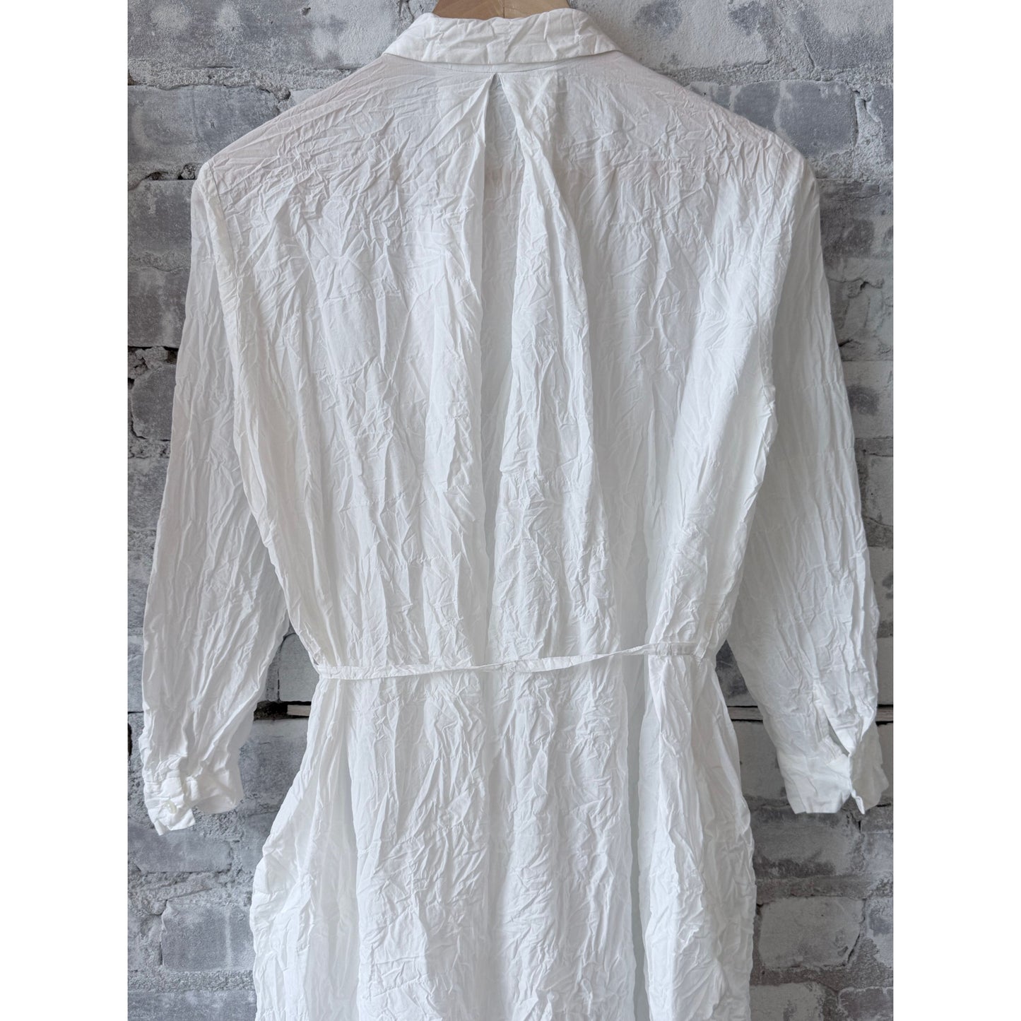 Washed Cotton Crinkle Dress – White - DUNE + SALT