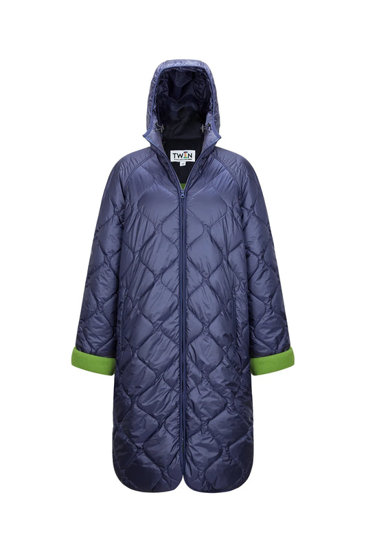 08 Light Hooded Puffer - Navy/Olive - DUNE + SALT