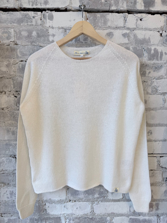 Lightweight Merino Wool-Cashmere-Silk Crew - Nature