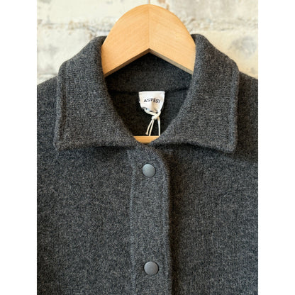 Aspesi Wool/Cashmere Knit Jacket - Charcoal Dark Slate Gray