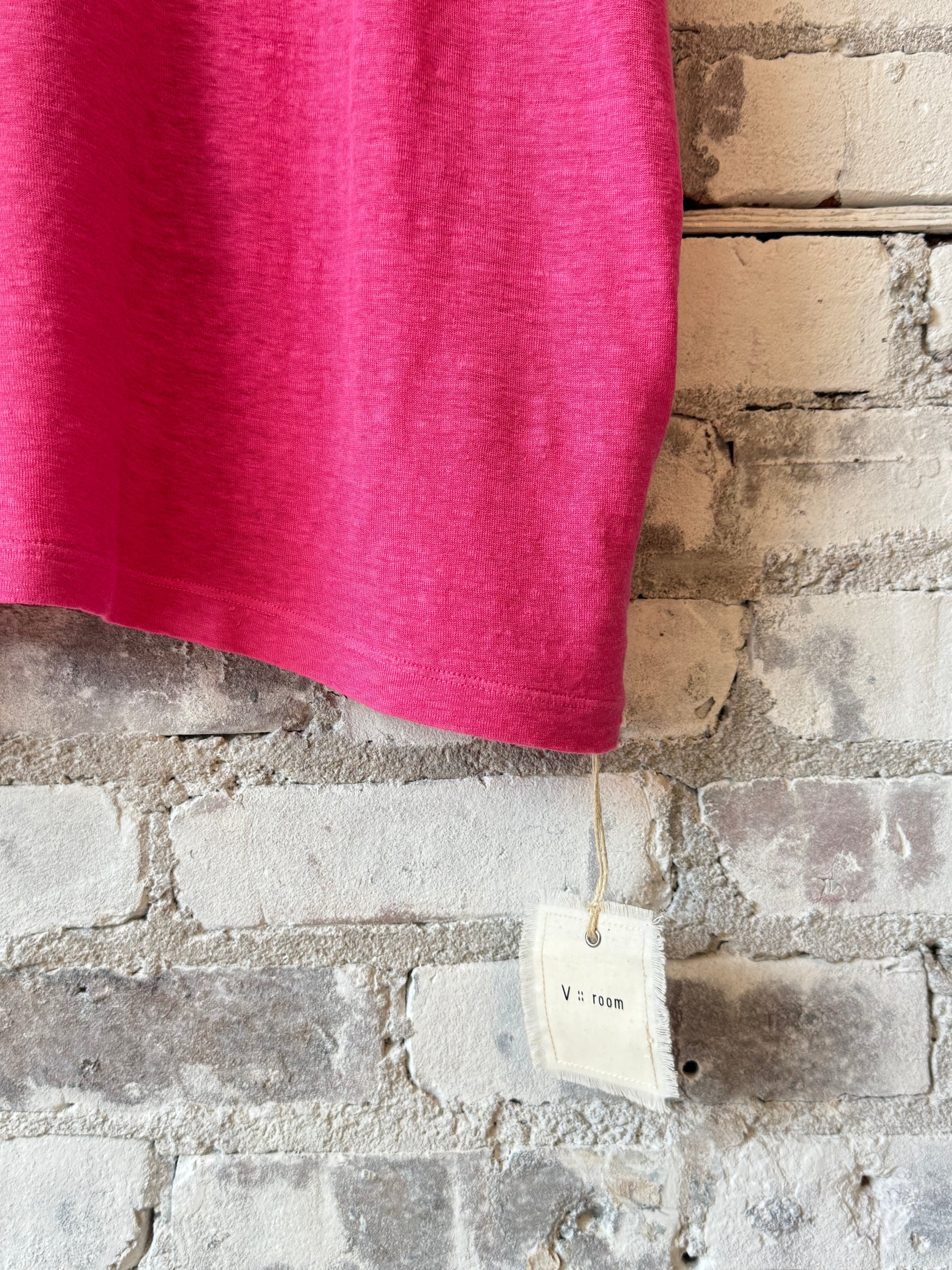 Hemp Jersey Oversized SS Crew - Pink - DUNE + SALT