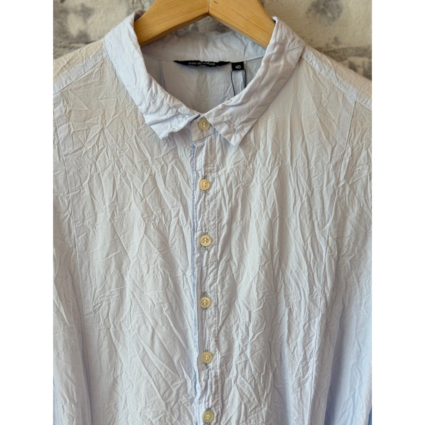 Washed Cotton Crinkle Dress – Light Blue - DUNE + SALT