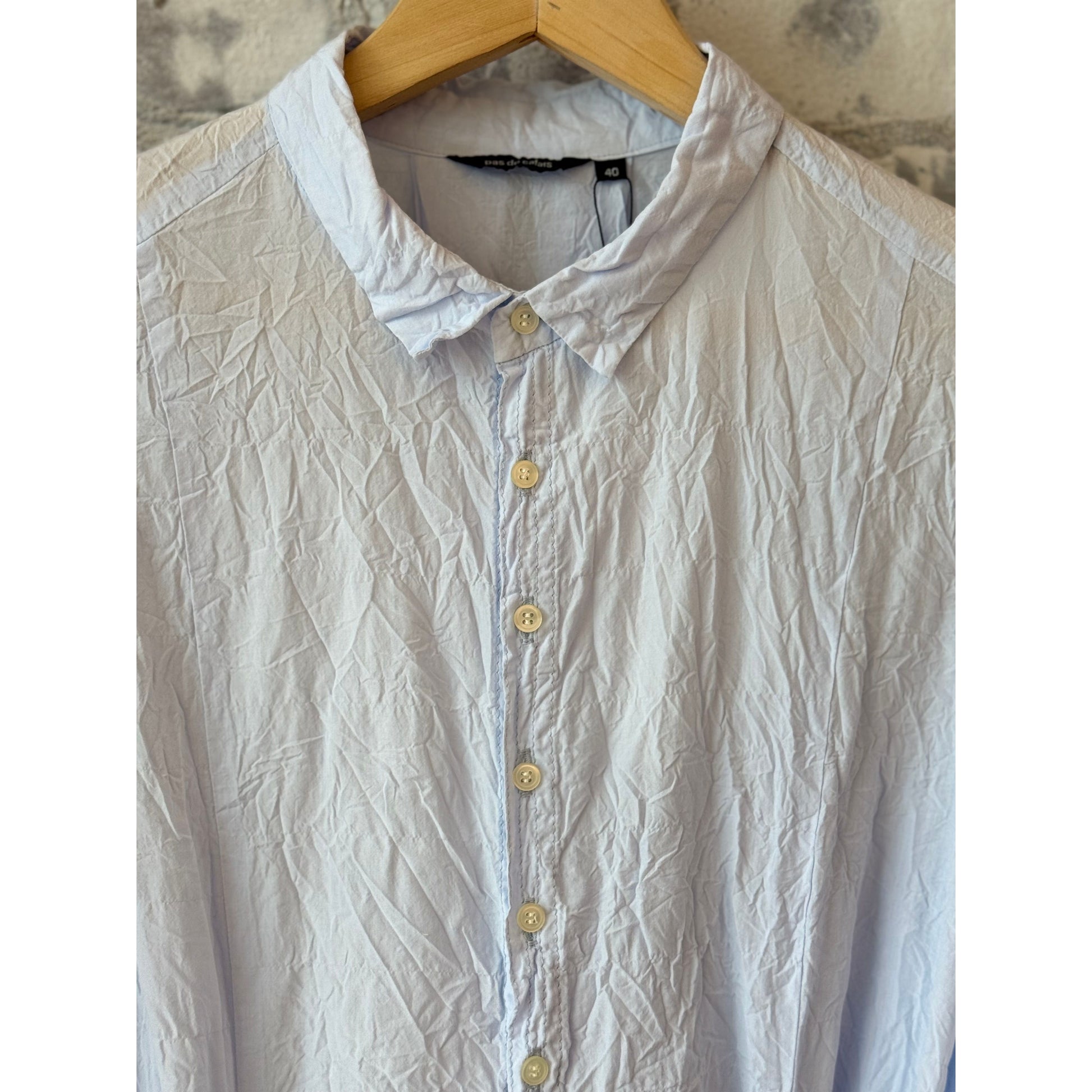Washed Cotton Crinkle Dress – Light Blue - DUNE + SALT
