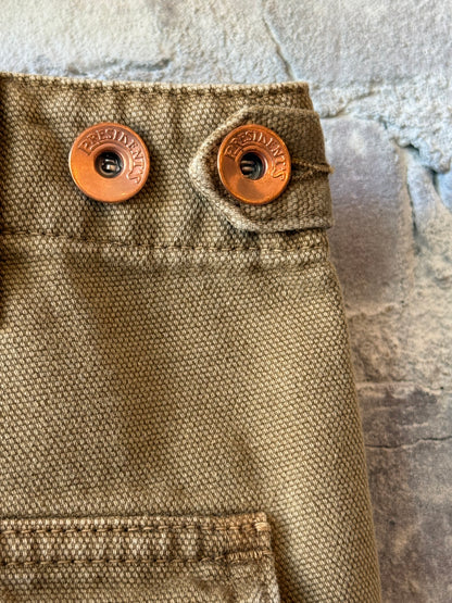 Presidents Miner Fatigue Canvas Pants in khaki, durable work pants with a relaxed fit and multiple pockets.