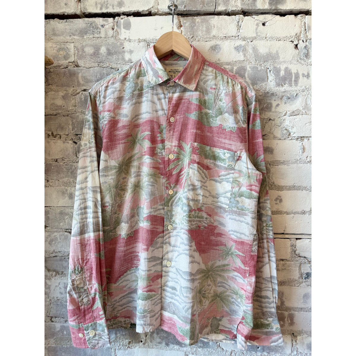Hartford Men's Patt Woven Shirt - Red Dim Gray