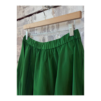 Midi Skirt with Pleats - Verde Green - DUNE + SALT