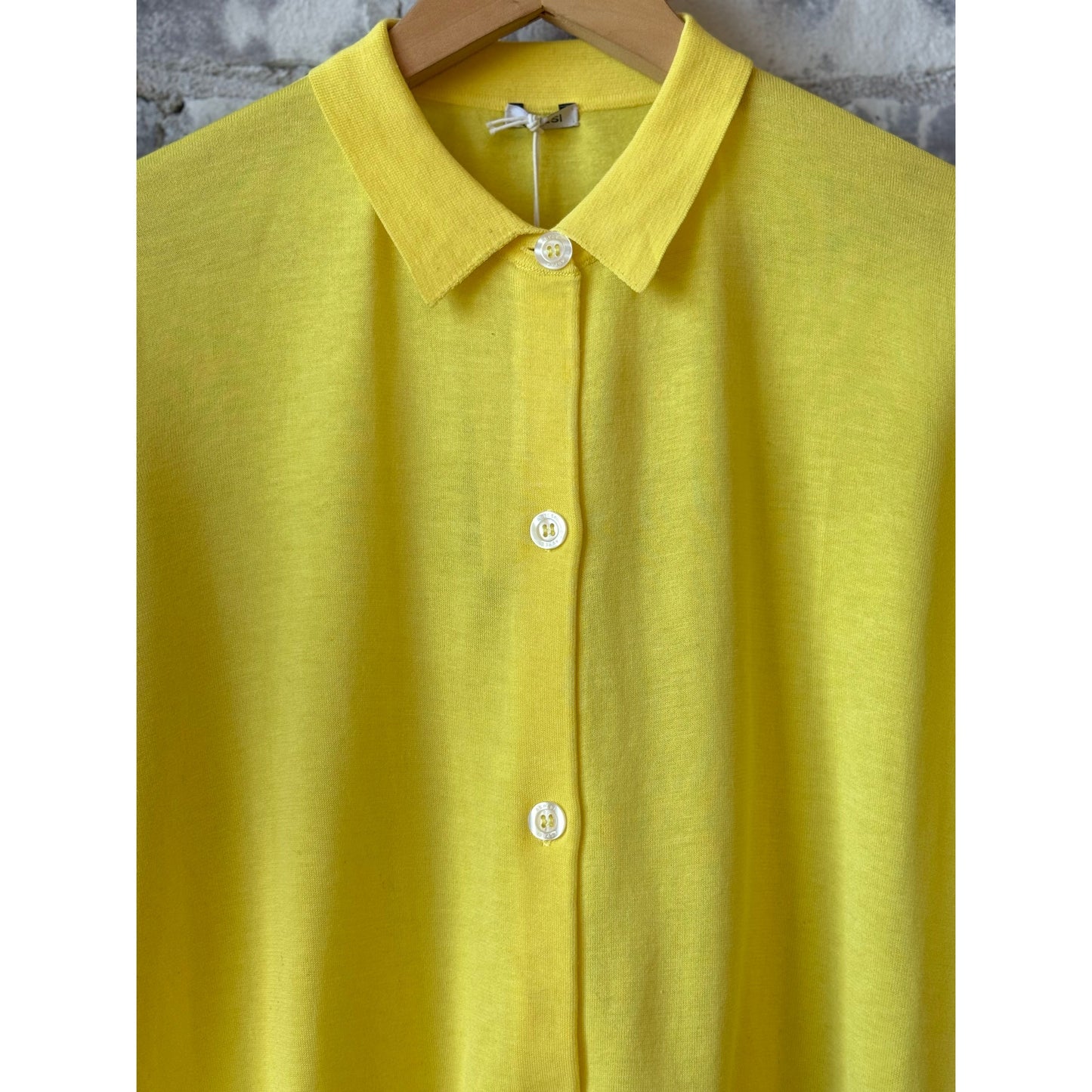 Cotton/Silk Linen Cardigan - Yellow - DUNE + SALT
