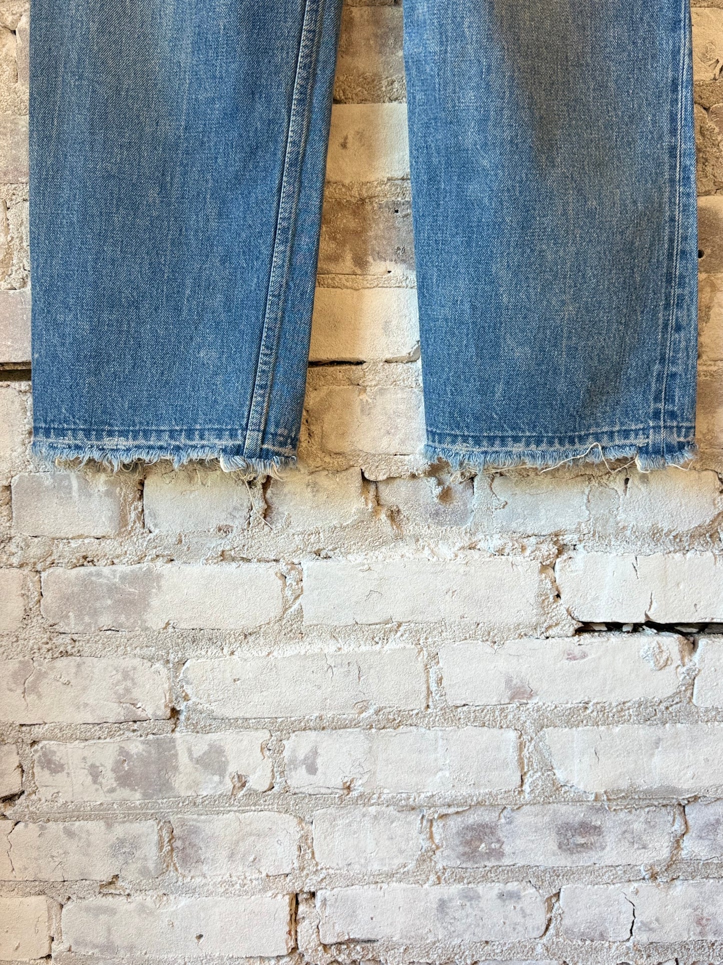 13.5oz Selvedge Denim Narrow Straight Cut - Dark Distress - DUNE + SALT