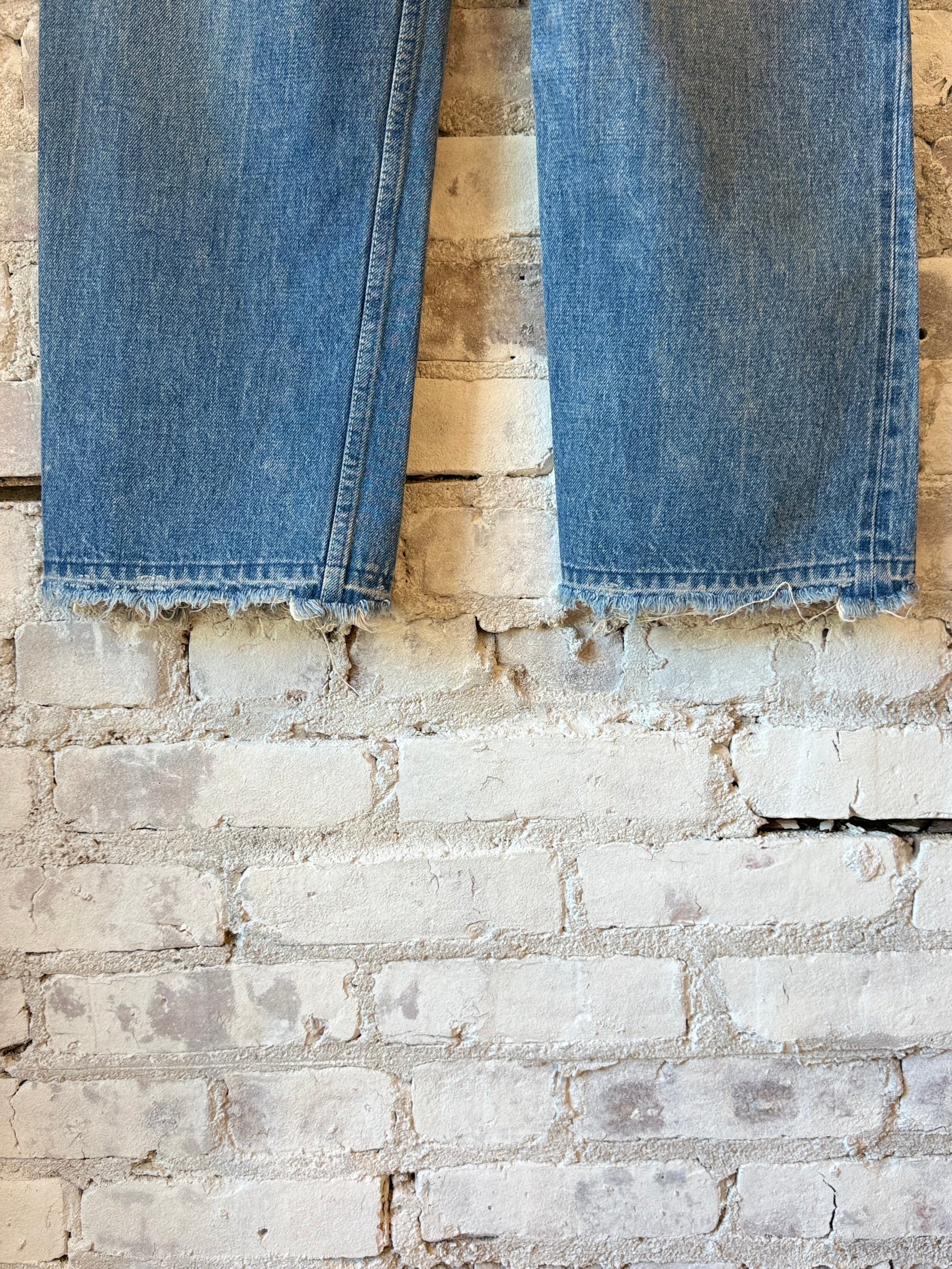 13.5oz Selvedge Denim Narrow Straight Cut - Dark Distress - DUNE + SALT