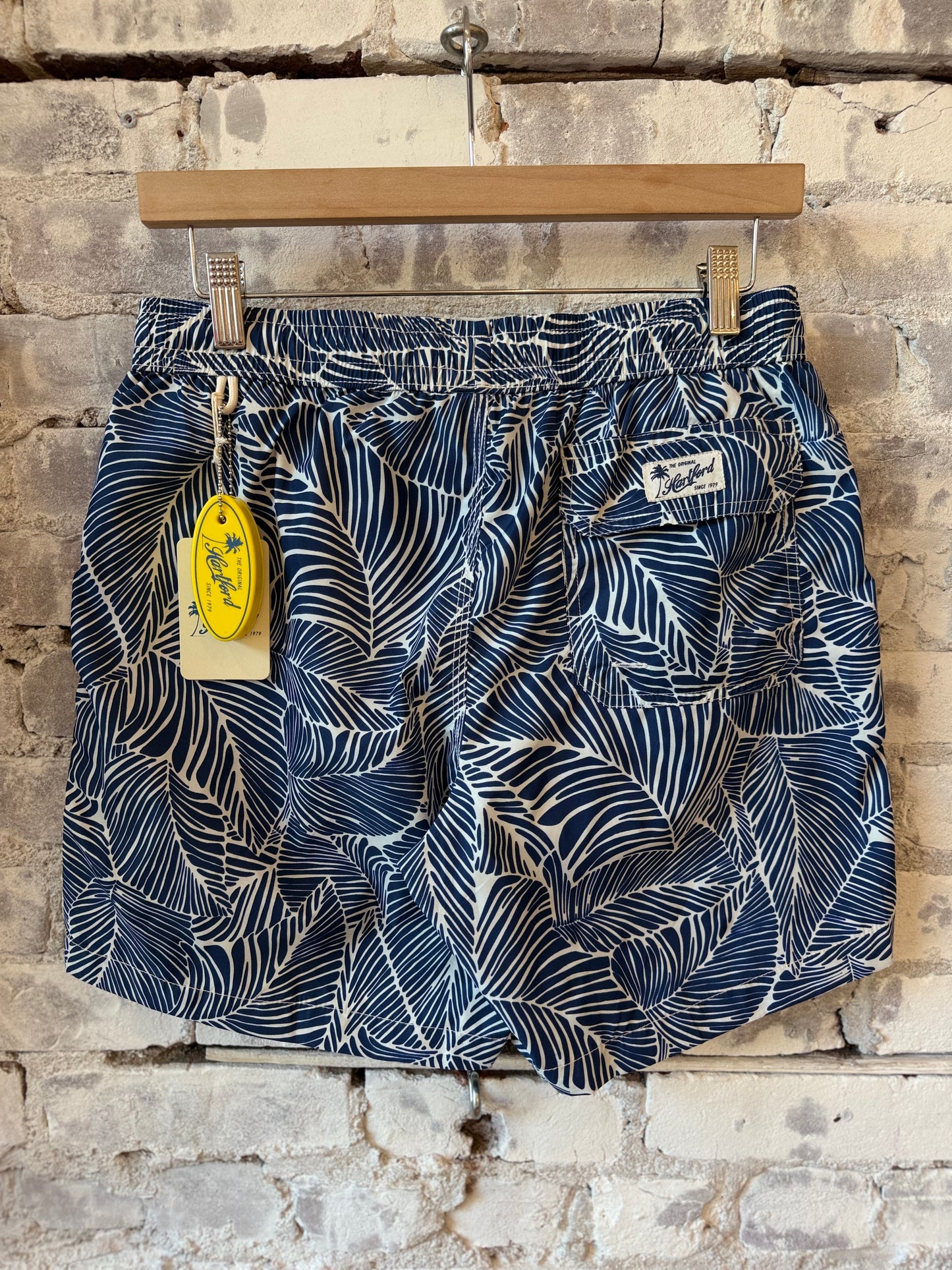 "Palm" Woven Swimshort - Navy