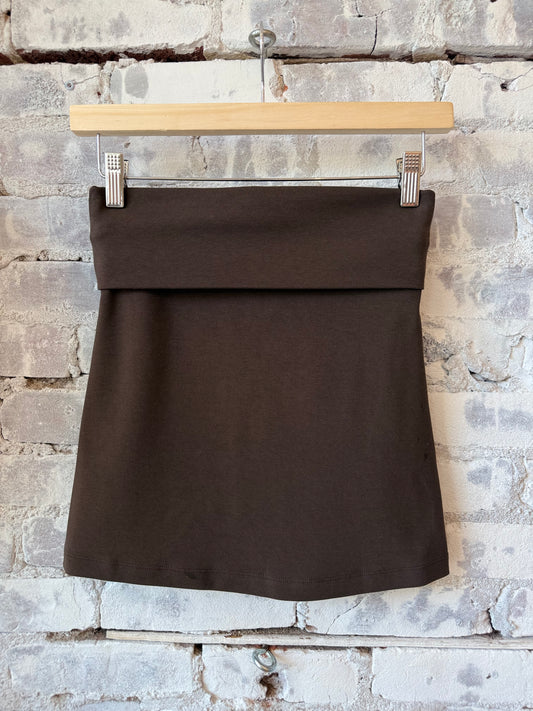 Closed Women's Peplon Top – Maple Brown Dark Slate Gray