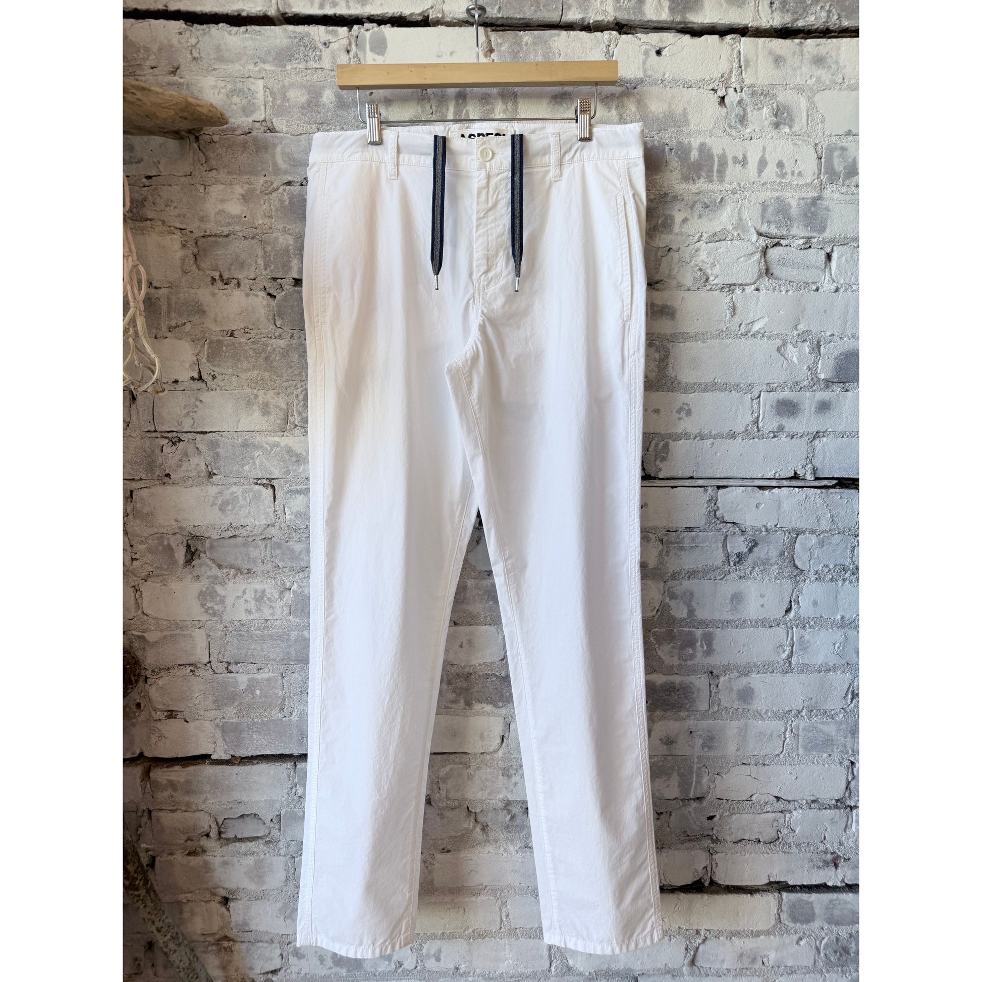 Poplin Chino Trousers - White - DUNE + SALT