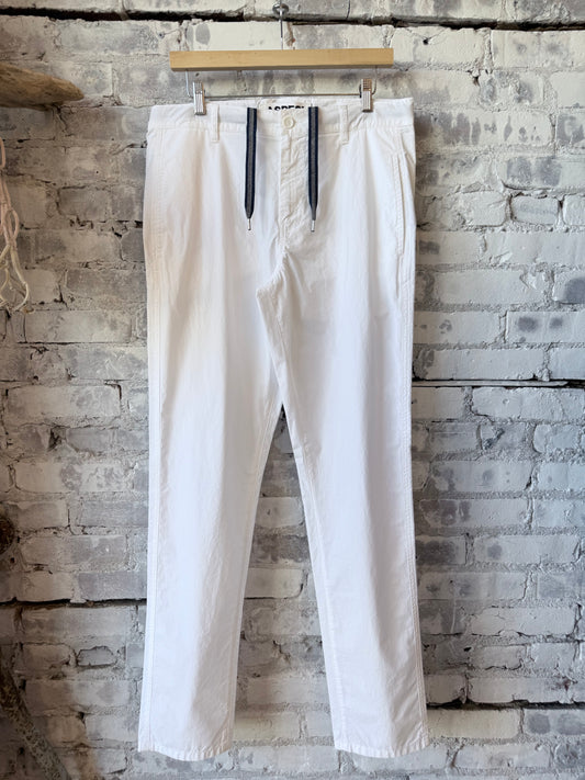 Poplin Chino Trousers - White - DUNE + SALT