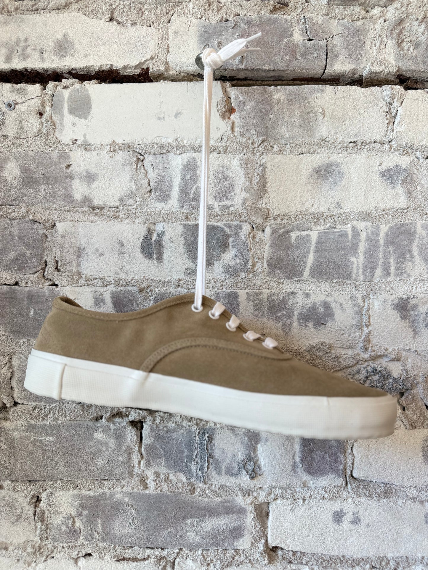 ZDA Marathon Military Trainer - Beige Suede/White Sole