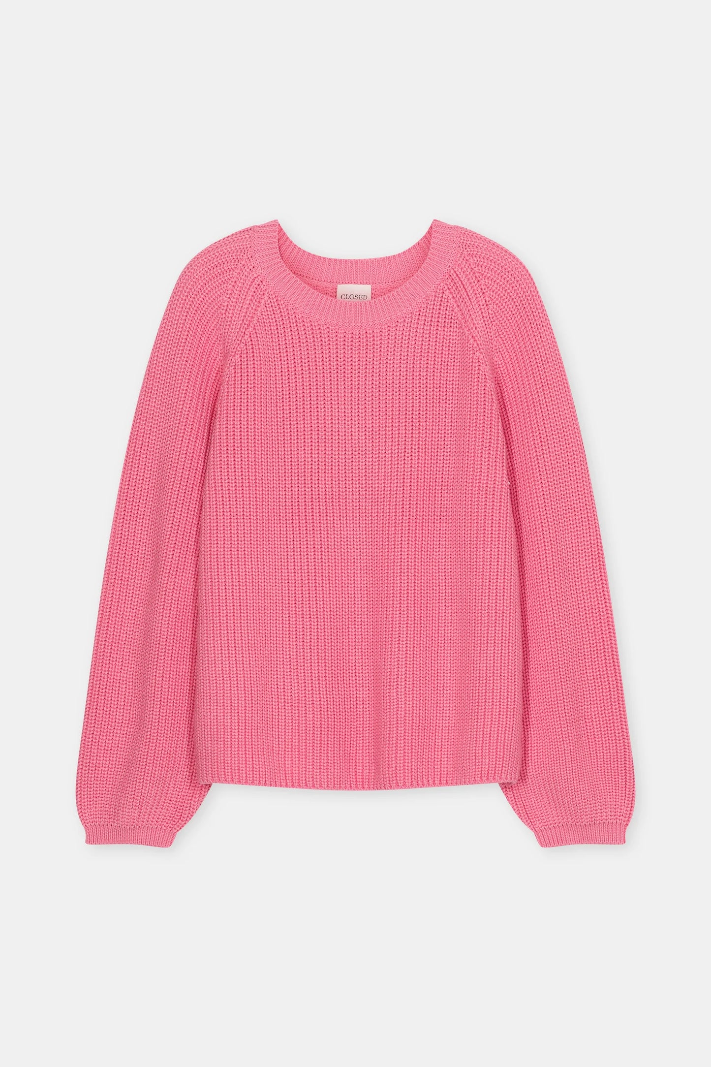 Closed Women's Crew Neck Cotton Knit – Peony Pink Pale Violet Red