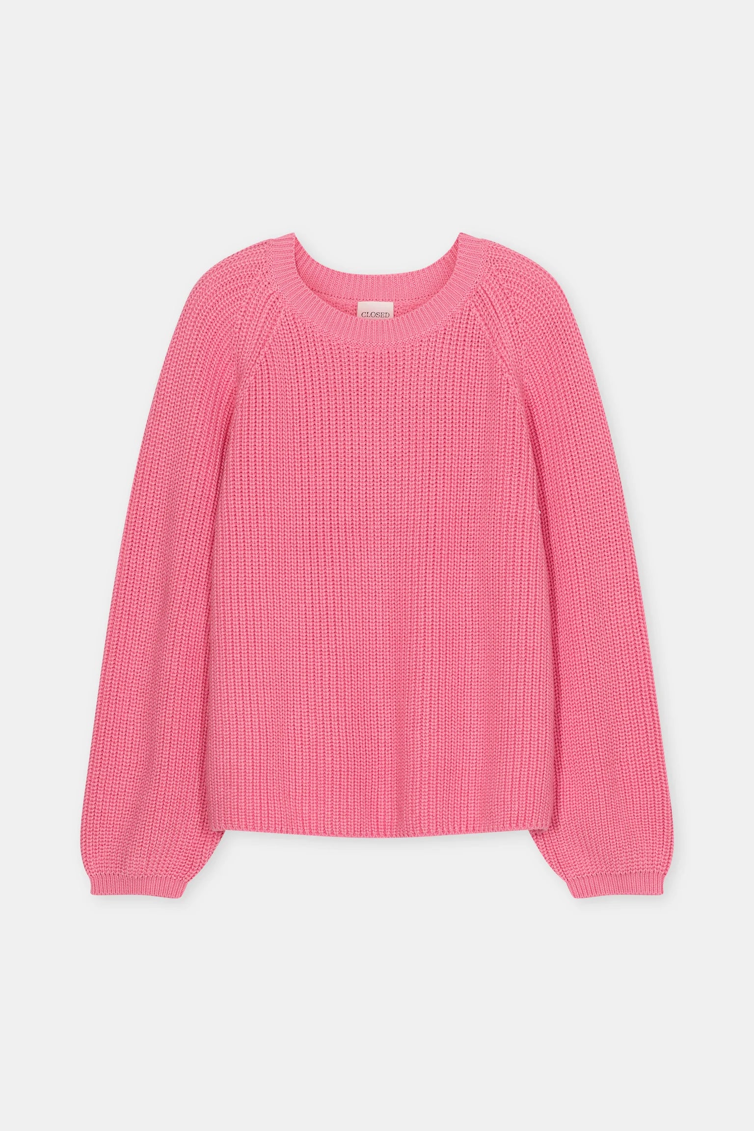 Closed Women's Crew Neck Cotton Knit – Peony Pink Pale Violet Red