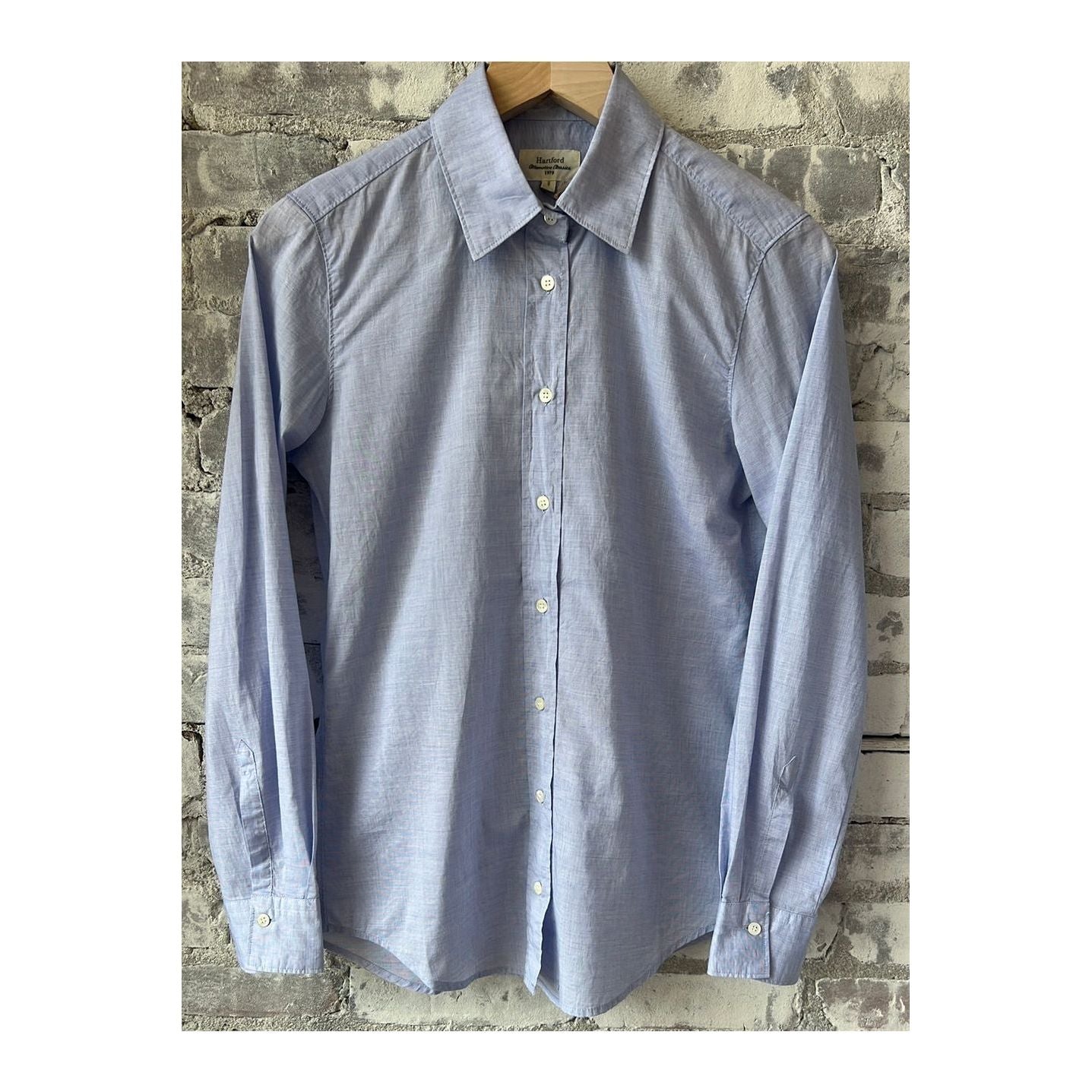 Coraz End-on-End Cotton Voile Shirt - Blue - DUNE + SALT