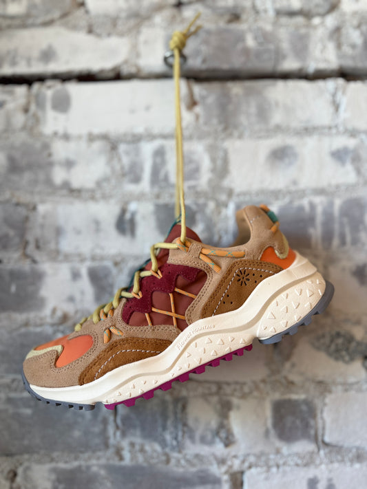 Flower Mountain Yamabushi Woman Suede/Nylon Sneaker – Orange/Conac/Warm Orange Gray