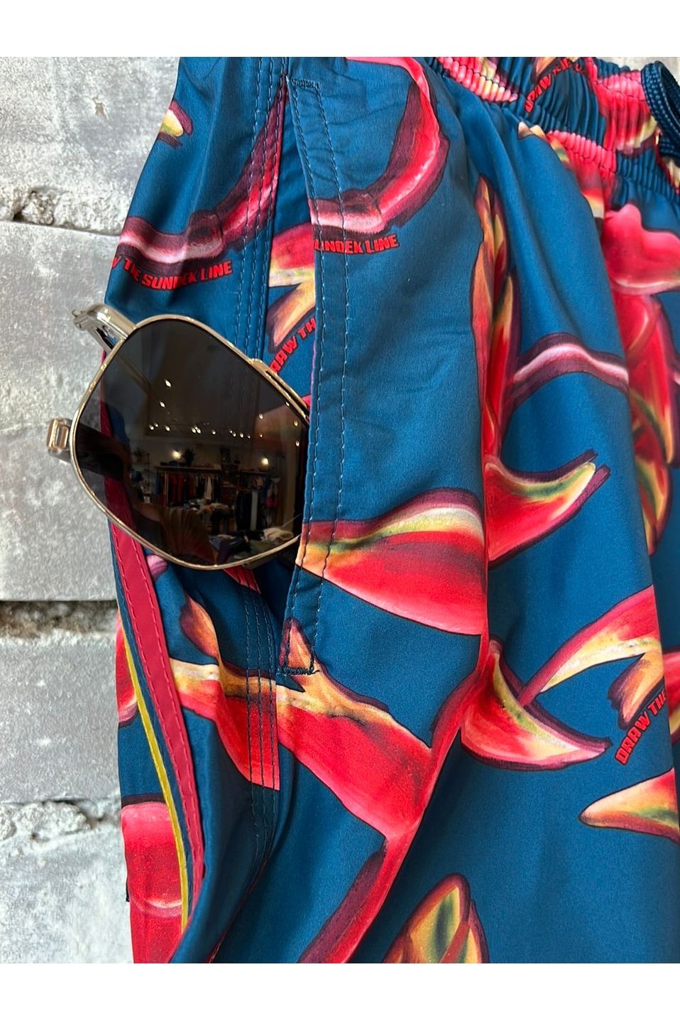 Repreve Printed Swim Suit - "Draw the Sundek Line" Abyss - DUNE + SALT