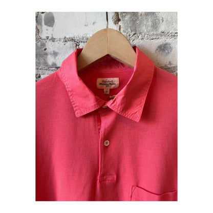 Cotton Piqué Rugby Polo - Faded Coral - DUNE + SALT