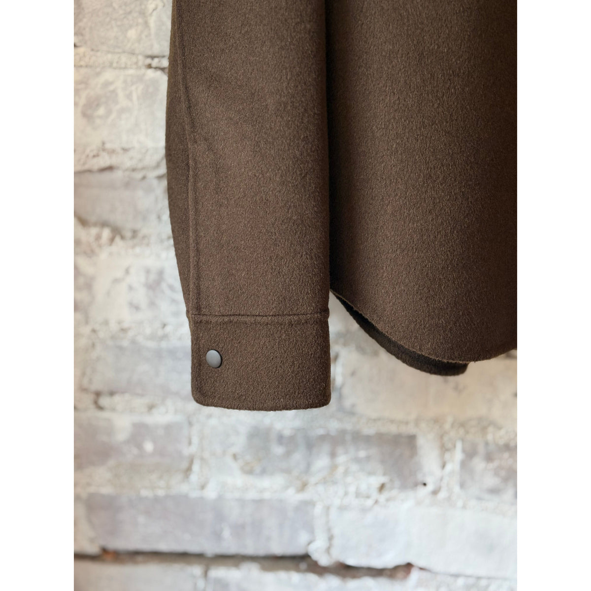Aspesi Double Face Wool Shirt Jacket - Brown Dark Olive Green