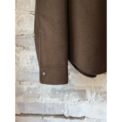 Aspesi Double Face Wool Shirt Jacket - Brown Dark Olive Green