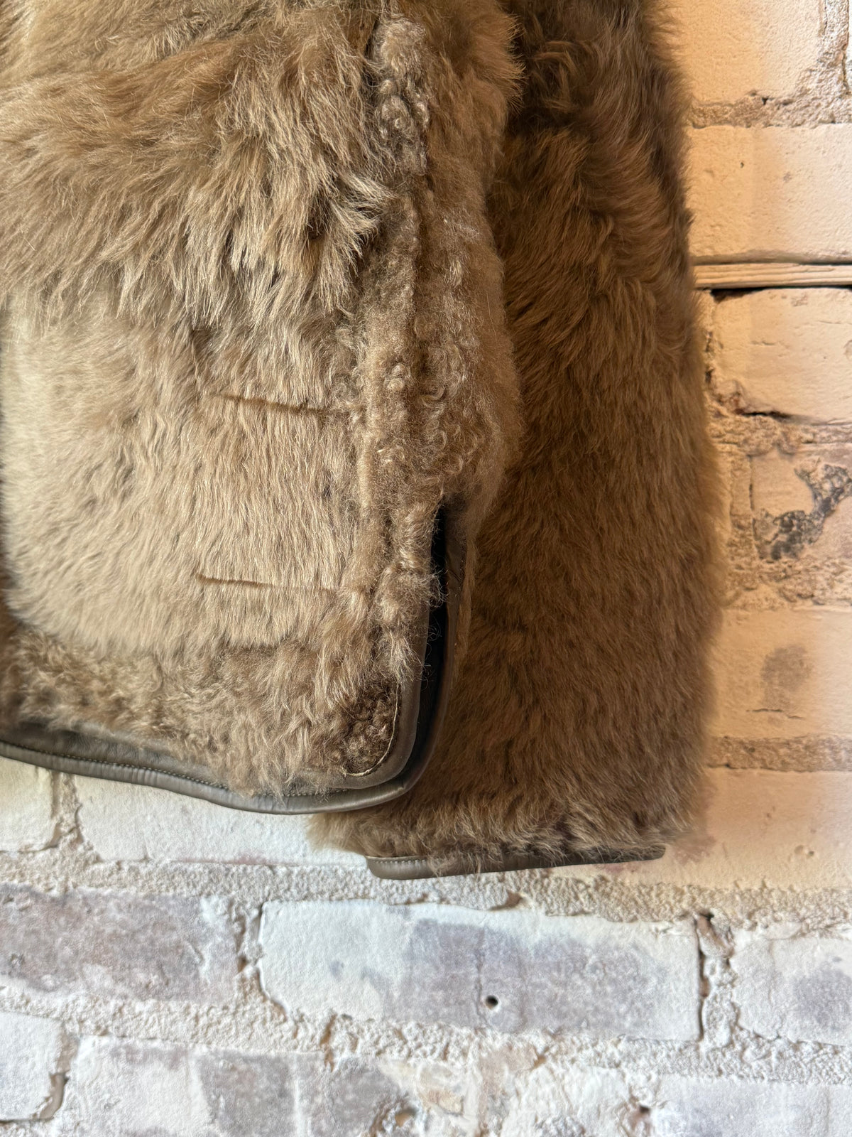 Utzon Juro Shearling Jacket - Army Light Gray