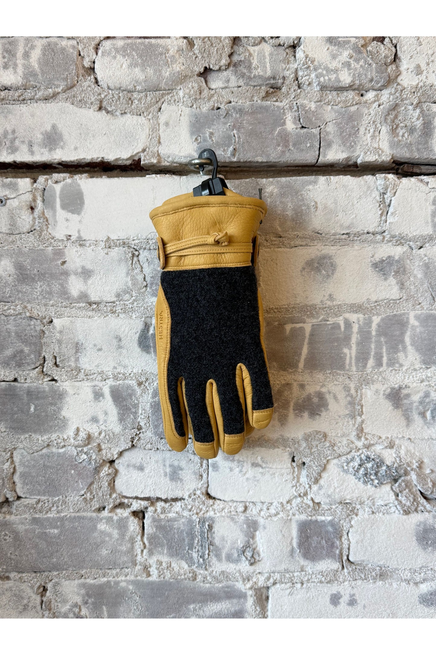 Daniel Leather Gloves - Charcoal/Tan