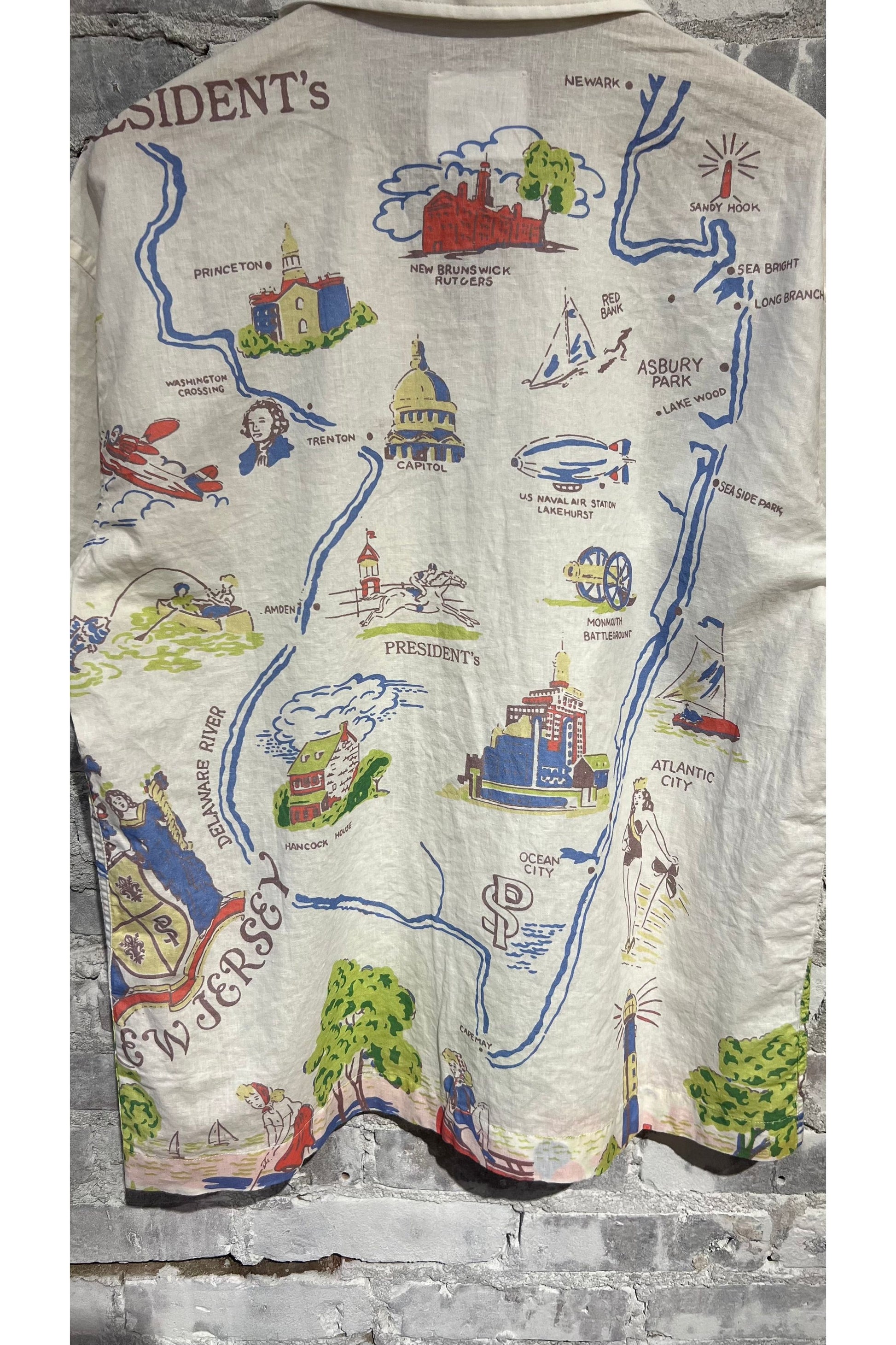 Poplin Reef Shirt - White New Jersey Bay - DUNE + SALT