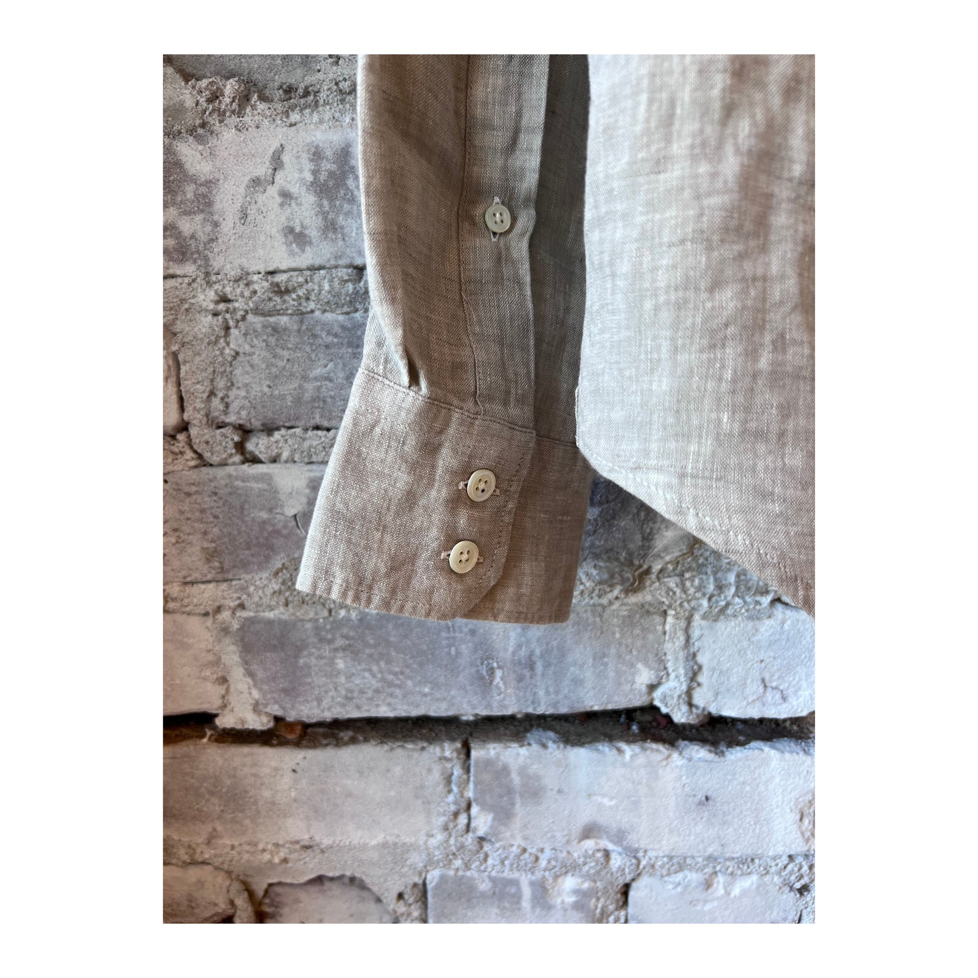 Paul Linen Chambray Shirt - Sand - DUNE + SALT