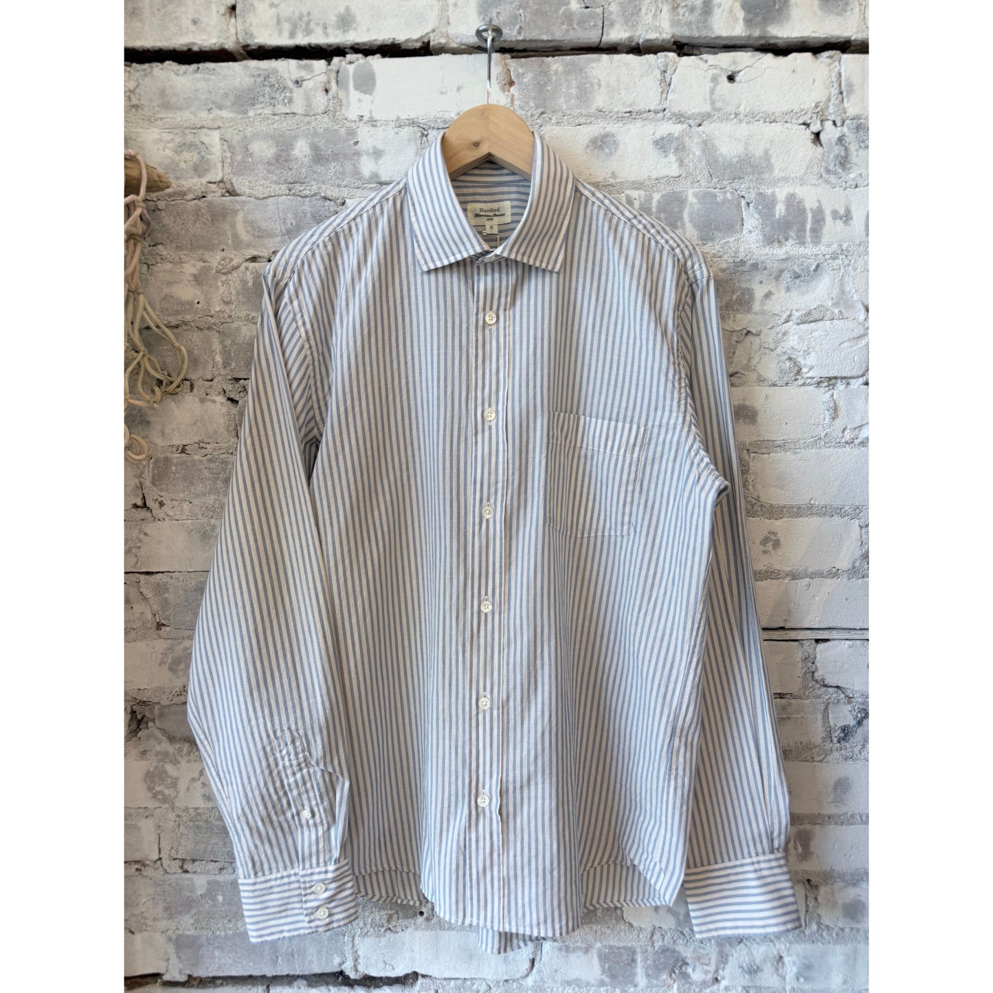 Paul Woven Shirt - Cream/Blue - DUNE + SALT