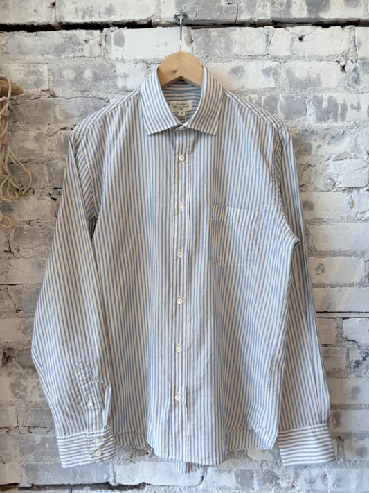 Paul Woven Shirt - Cream/Blue - DUNE + SALT