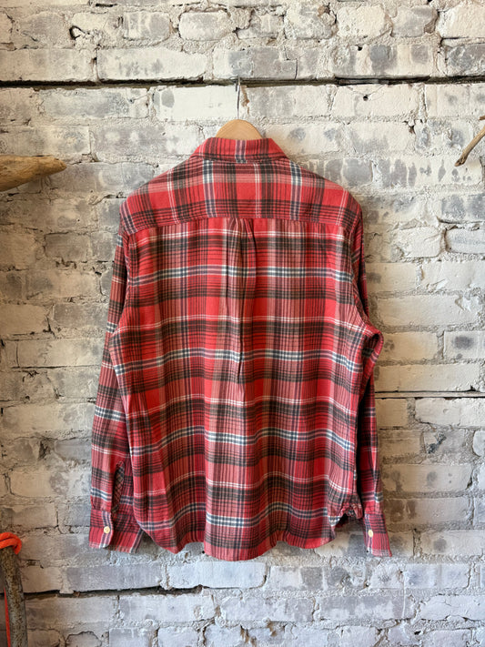 Wythe Washed Flannel Workshirt - Cactus Flower Plaid Gray