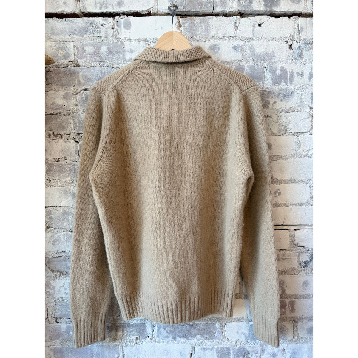 Aspesi LS Knit Polo - Sand Rosy Brown