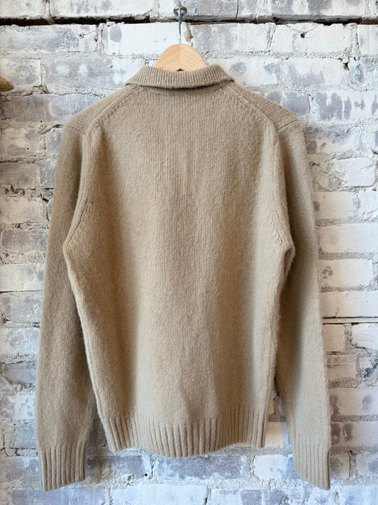 LS Knit Polo - Sand