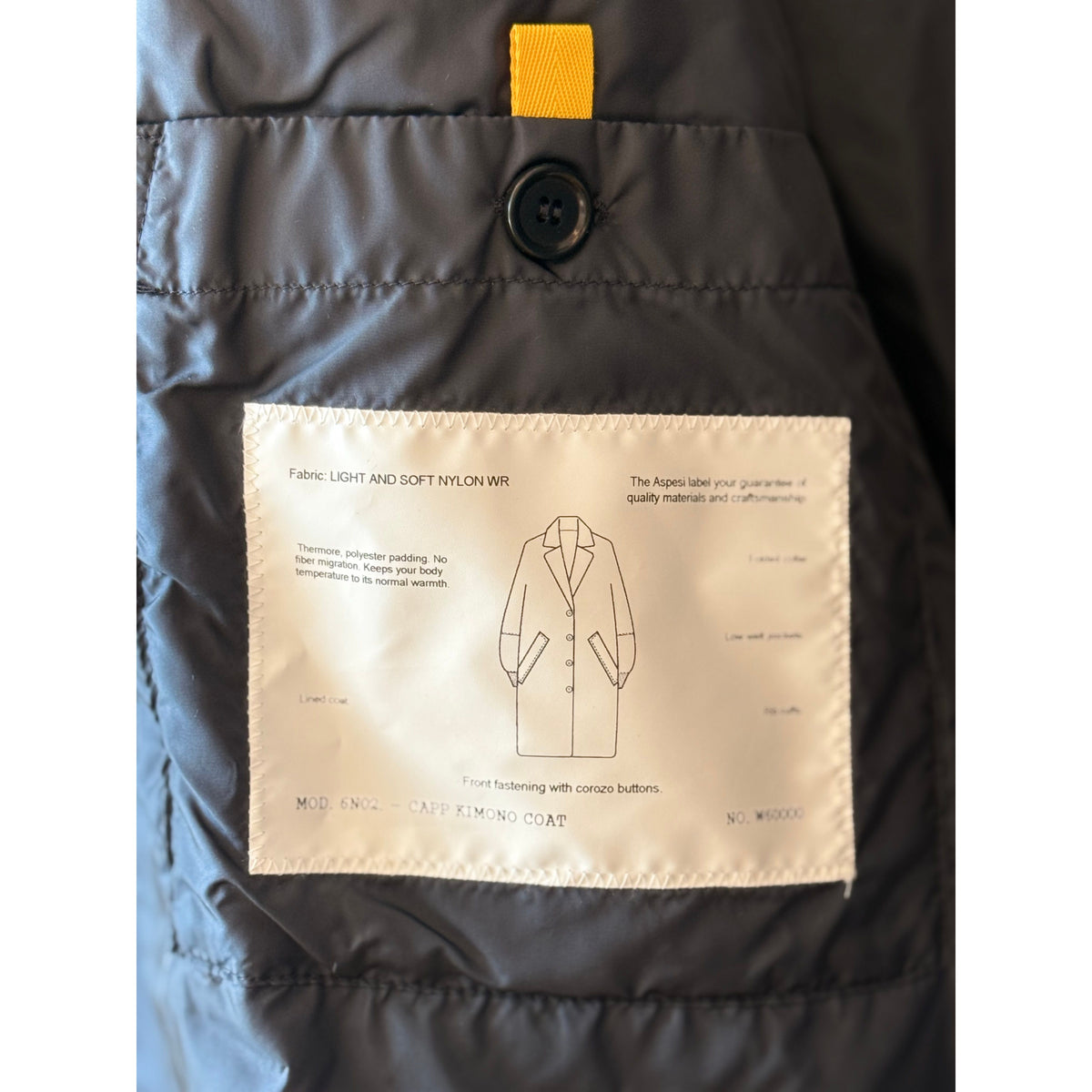 Aspesi Kimono Coat - Navy Dark Slate Gray