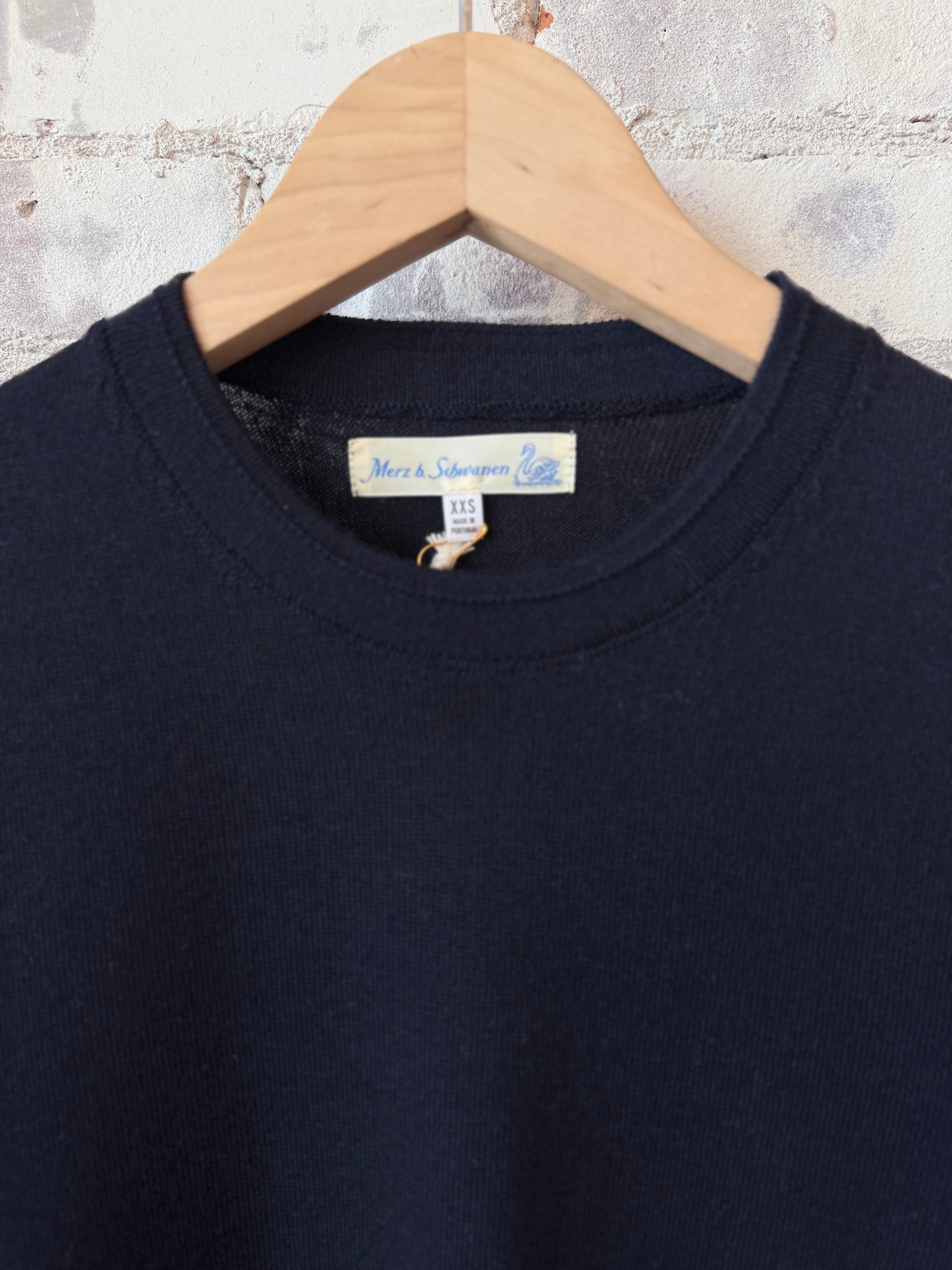 Refined Merino Wool Short Sleeve Women's T-Shirt - Dark Navy - DUNE + SALT