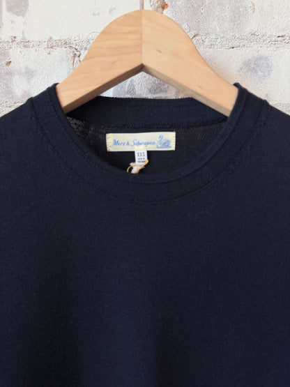 Refined Merino Wool Short Sleeve Women's T-Shirt - Dark Navy - DUNE + SALT