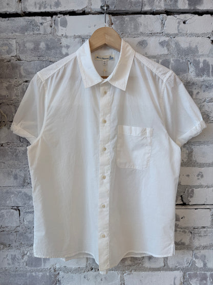 Lightweight Cotton Poplin Women's Shirt with Rolled-Up Sleeves - White - DUNE + SALT