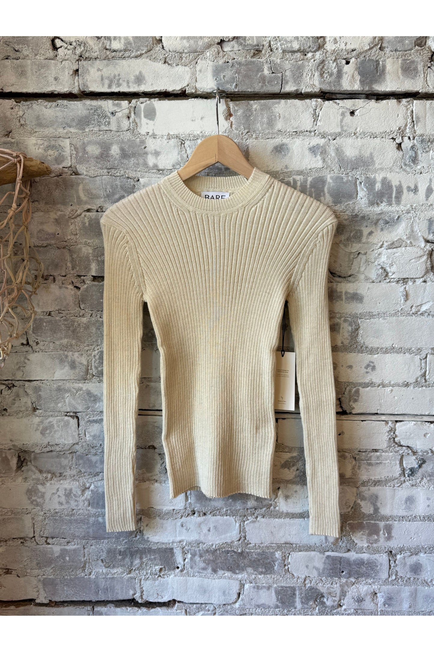 Fine Knit Rib Top - Pearl - DUNE + SALT