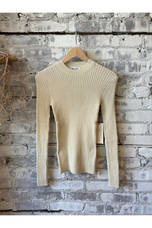 Fine Knit Rib Top - Pearl - DUNE + SALT