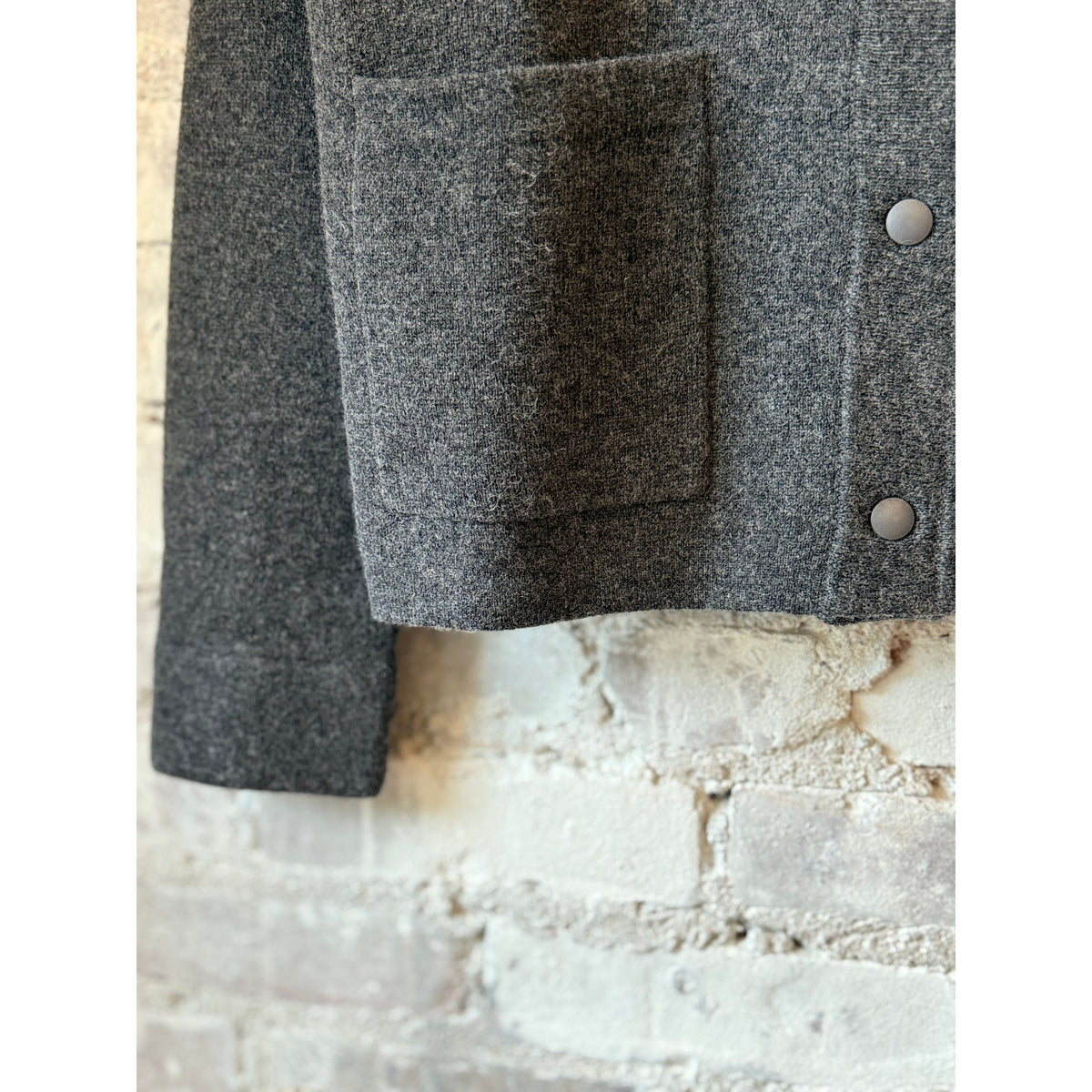 Aspesi Wool/Cashmere Knit Jacket - Charcoal Dim Gray