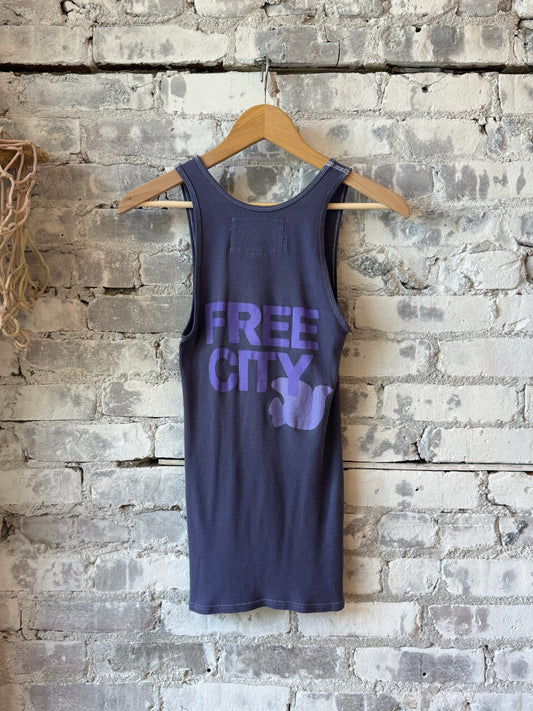FREECITY RTU/1999 SUPERVINTAGE TANK - Moonshrooms Blue