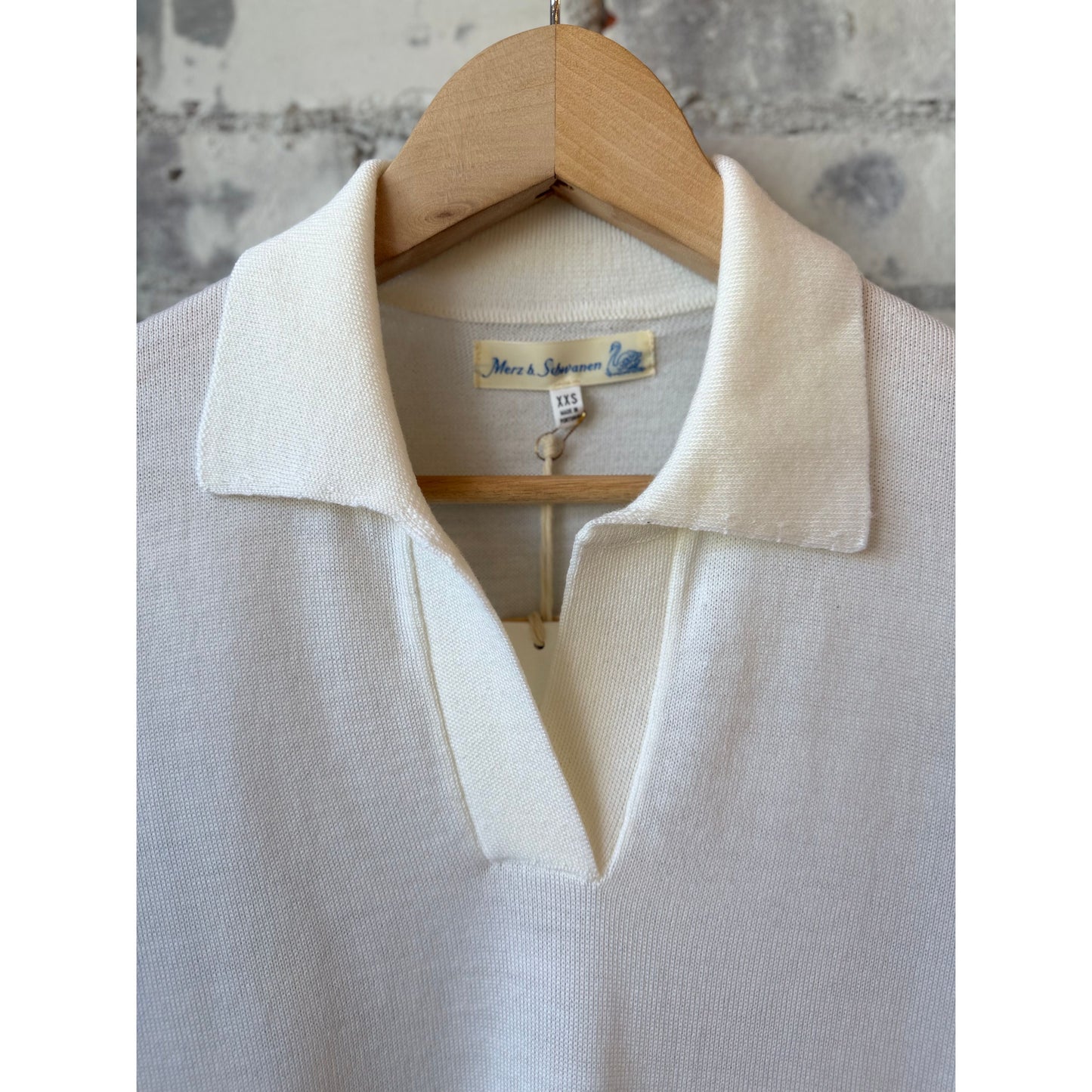 Refined Merino Wool Short Sleeve Women's Polo Shirt - Nature - DUNE + SALT