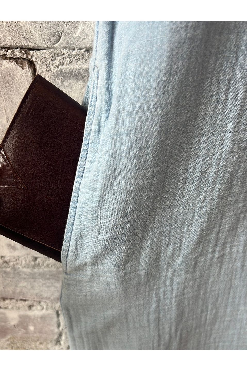 Rooster Cotton Gauze Dress - Indigo Light Bleach - DUNE + SALT